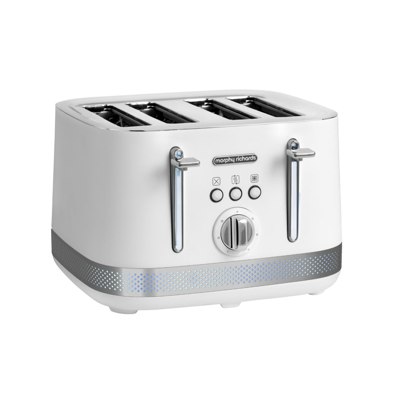Morphy Richards 248021 Illumination 4 Slice Toaster with Auto Pop Up - White