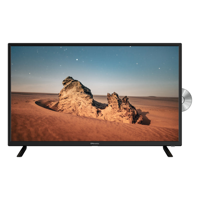 EMtronics 32" LED TV with Built-in DVD Player - Black