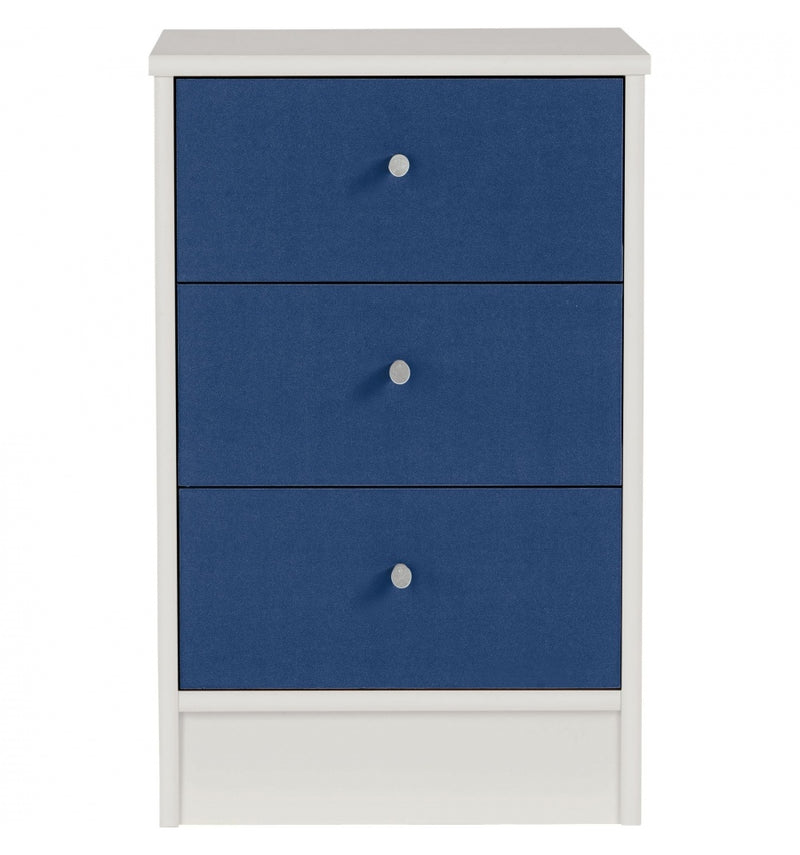 Malibu 3 Drawers Chest White/Blue