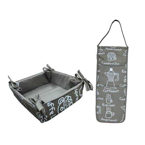 Quid Casual Life Domus Cloth Bread Basket and Bag