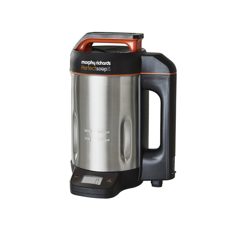 Morphy Richards 501025 Soup Maker, Integrated Scales, 1.6 L - Silver/Black