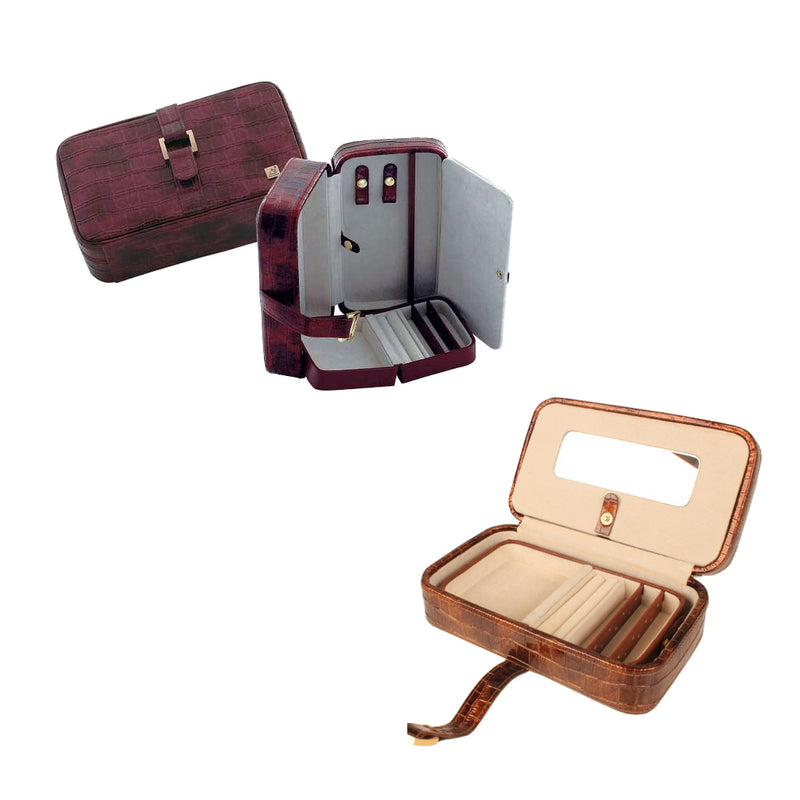 AB Collezioni Epoque Ladies Compact Jewellery Case with Mirror