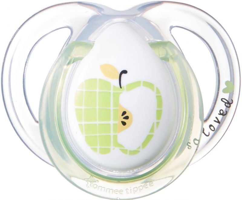 TOMMEE TIPPEE Apple 0-6 month Anytime BPA Free Silicone Baby Approved Soother