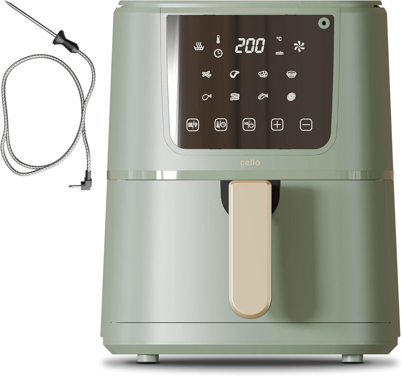 Cello 4 Litre Perfect Temp Compact Air Fryer - Sage Green