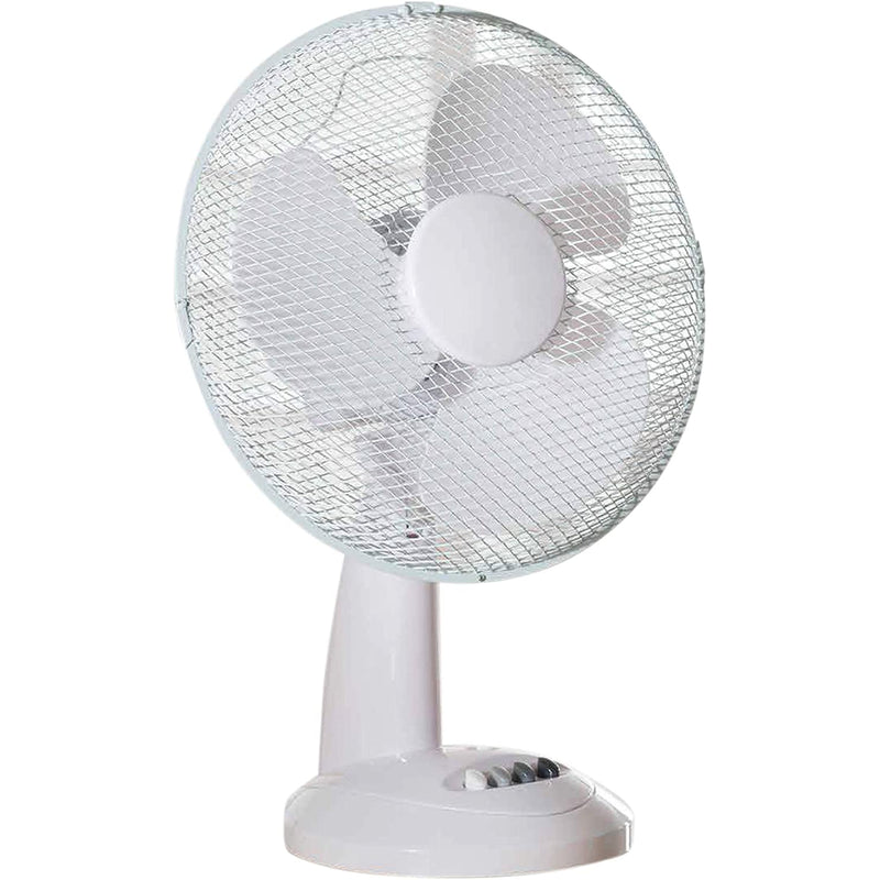 Fine Elements 12" Inch Oscillating Lightweight Desk Fan, 3 Speed Settings