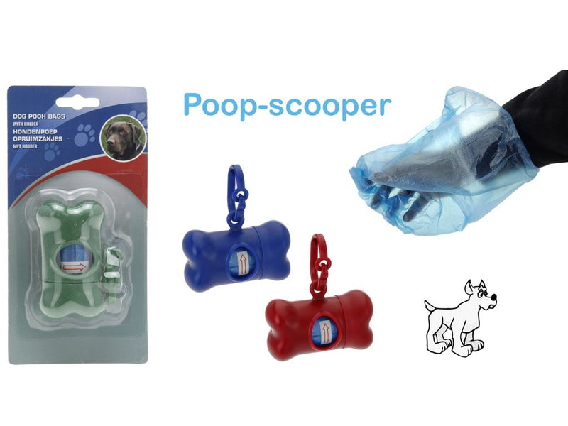 Dog Poop Scoop Poo Bags with Clip Holder