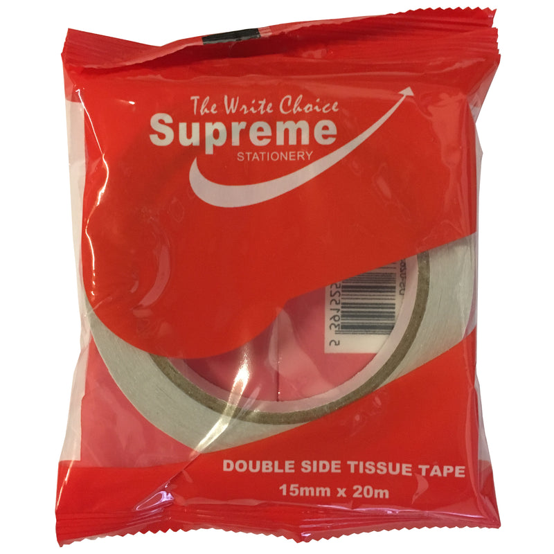 Supreme Stationery 15mm x 20m Double Sided Tissue Tape