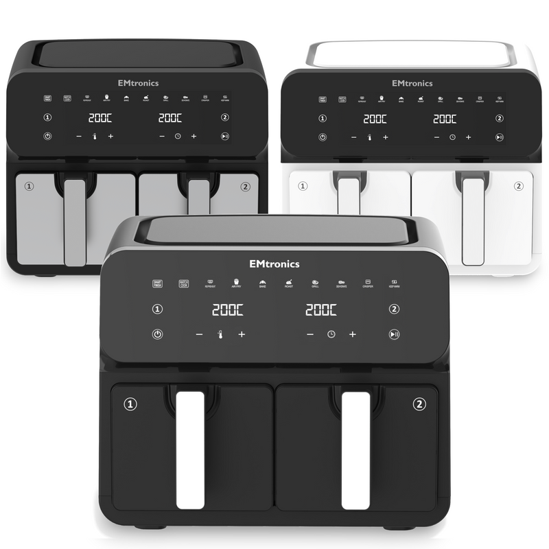 EMtronics Dual Air Fryer 8 Litre