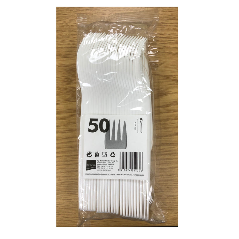 Sp-Berner 50 x Disposable Plastic Forks 176mm