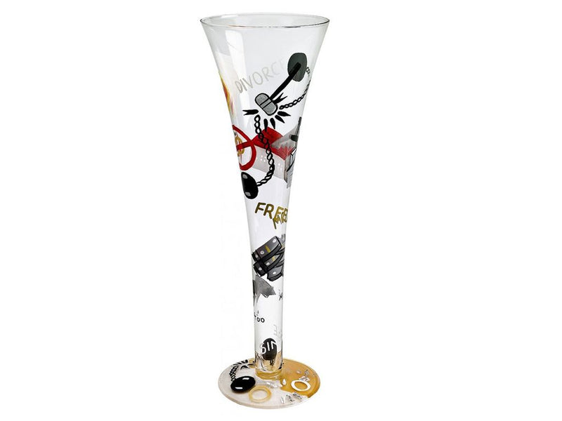 Lolita "Divorce" Hand Decorated Champagne Glass