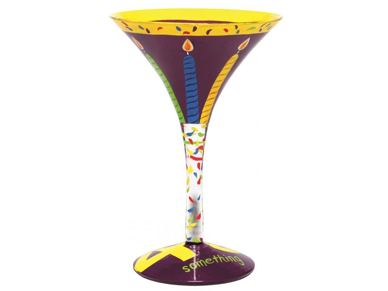 Lolita "40 Something" Hand Decorated Martini Glass