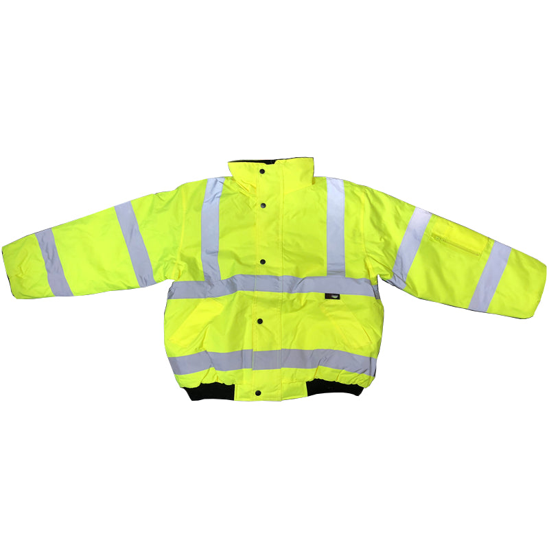 Supertouch Small Yellow Hi-Vis High Visibility Bomber Jacket