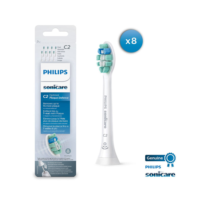 Philips HX9028/12 Sonicare Plaque Defence Replacement Brush Heads - Pack of 8