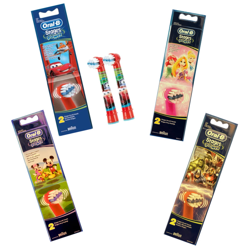 Braun Oral-B 2 x Stages Power Extra Soft Bristle Toothbrush Head Refill for Kids