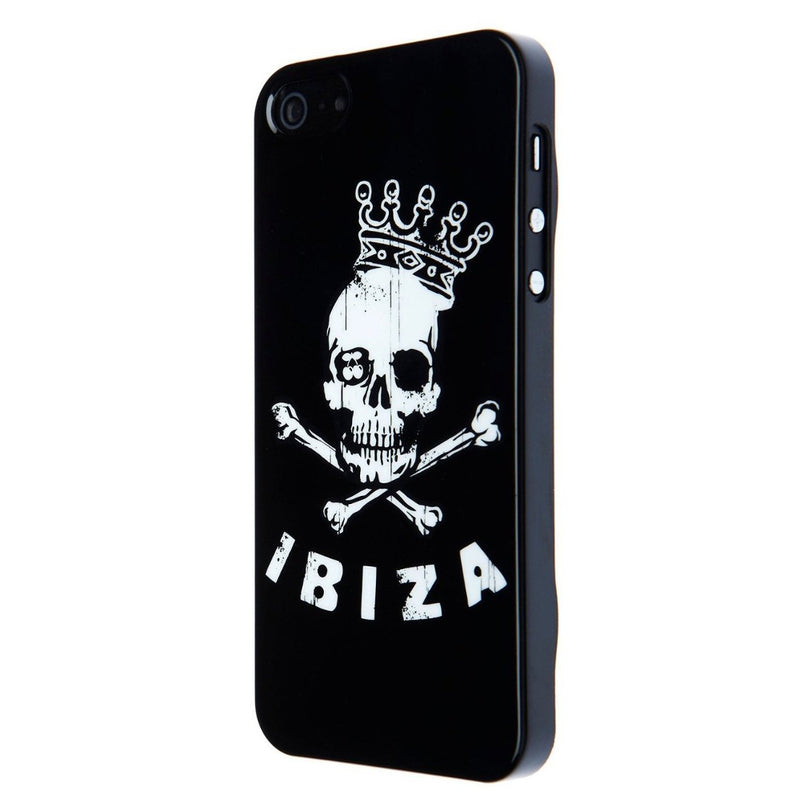 Pacha Ibiza Black iPhone 5 5S Case with White Skull King Design