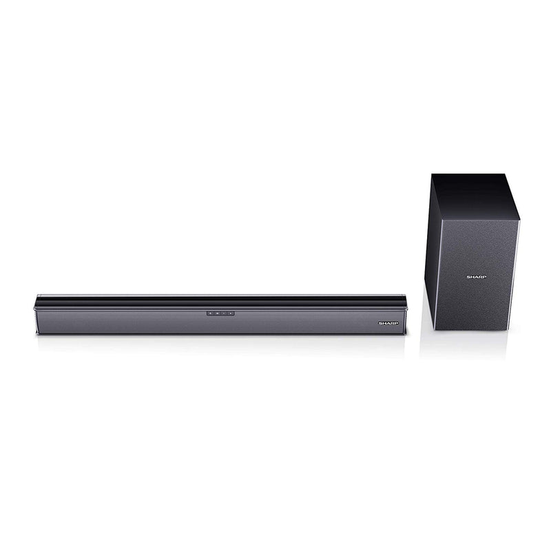 Sharp 160W 2.1 Slim Soundbar System with Wireless Subwoofer, Bluetooth - Black