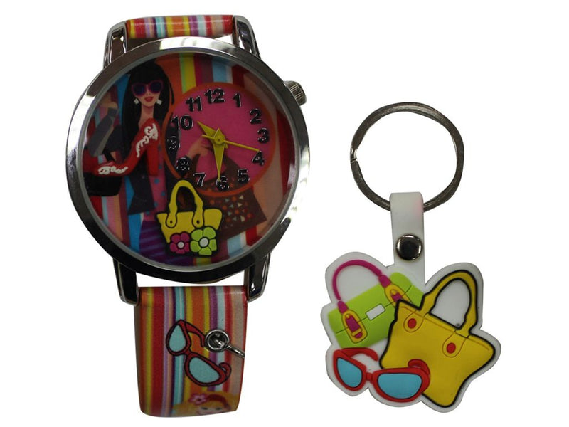Time Design Kids Colourful Watch with Key Ring