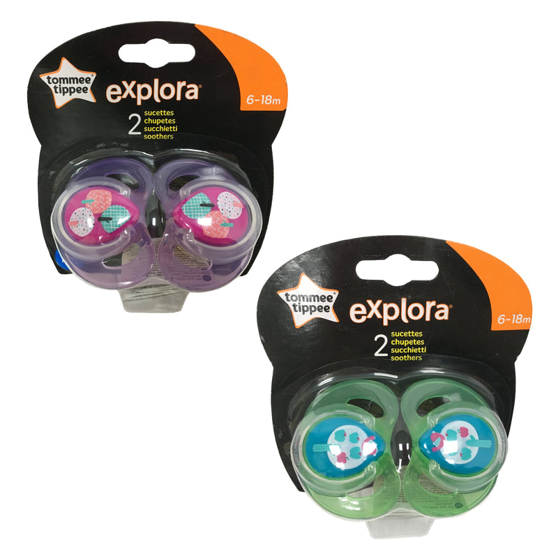 TOMMEE TIPPEE 2 x 6-18 months BPA Free Latex Cherry Baby Soothers