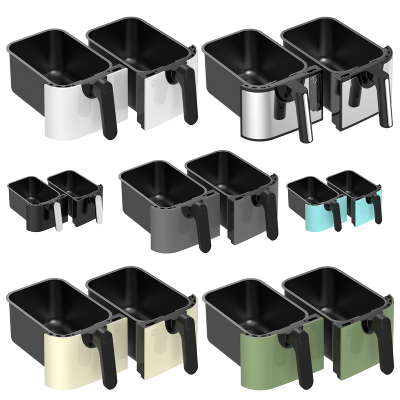 EMtronics RLDR91 9L Dual Air Fryer Drawer Set with Crisper Racks