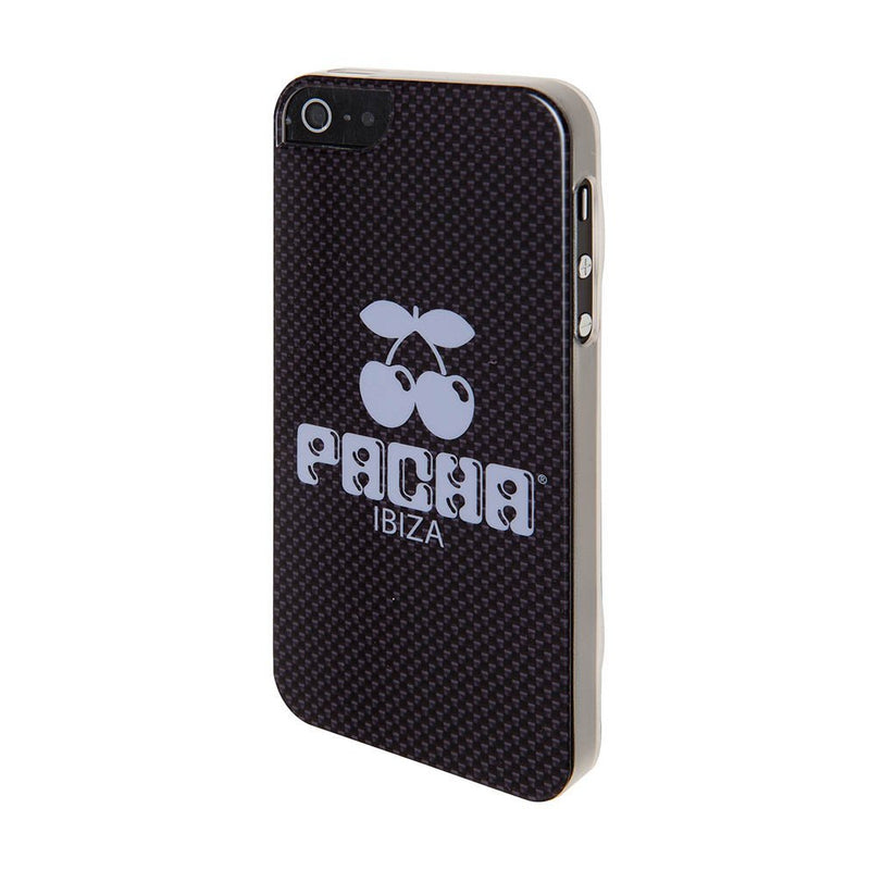 Pacha Ibiza Black Carbon iPhone 5 5S Case with White Cherry Logo