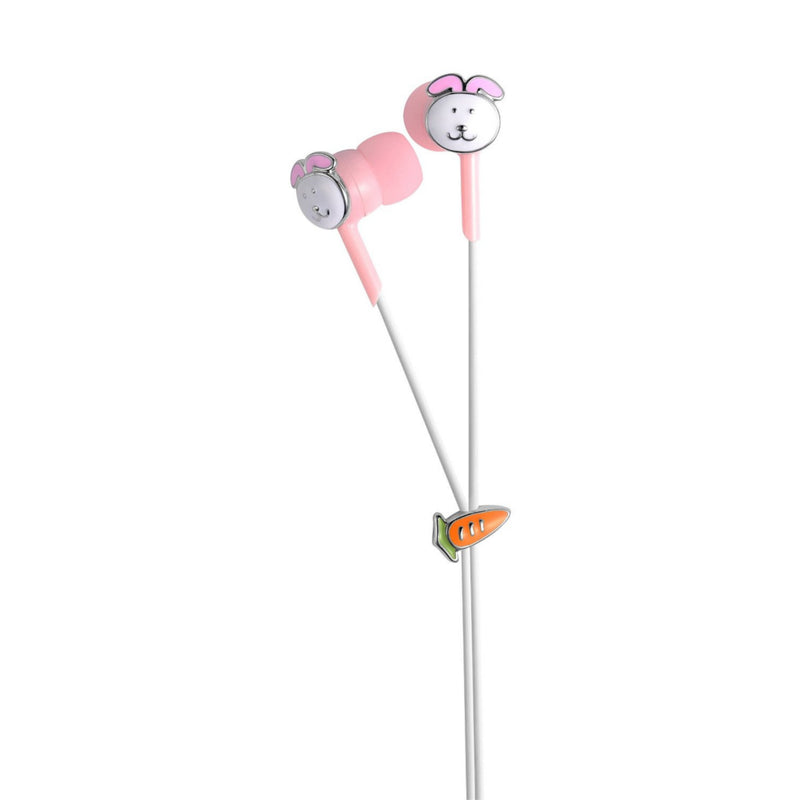 Viewquest Intelligent Jewellery Pink White Rabbit In Ear Earphones