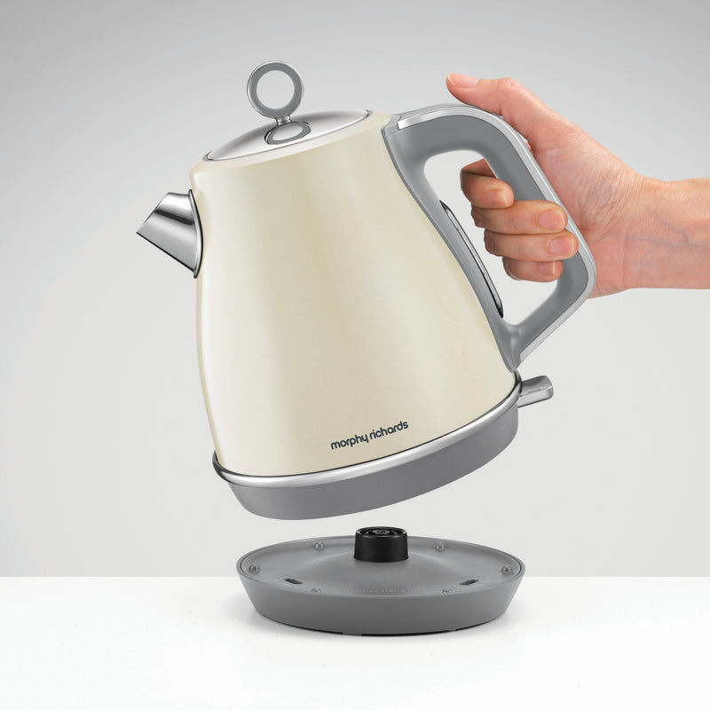 Morphy Richards 104407 Evoke, 1.5L, 3kW Electric Kettle with Rapid Boil - Cream