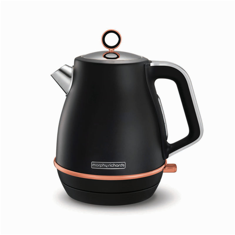 Morphy Richards 104414 Evoke, 1.5L, 3kW Rapid Boil Kettle - Black and Rose Gold