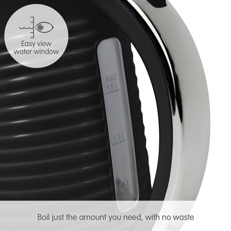 Morphy Richards 108266 Dune, 1.5L, Electric Jug Kettle with Rapid Boil - Black