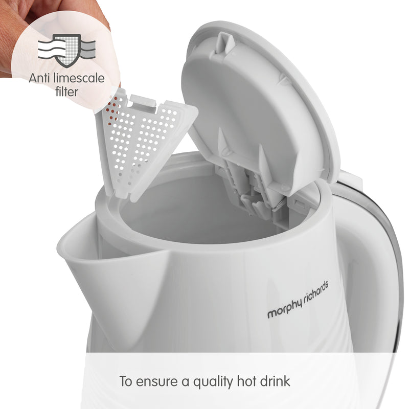 Morphy Richards 108269 Dune, 1.5L, Electric Jug Kettle with Rapid Boil - White