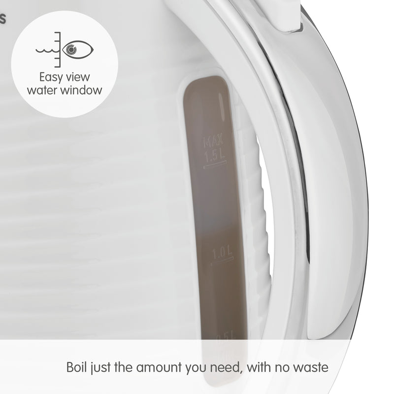 Morphy Richards 108269 Dune, 1.5L, Electric Jug Kettle with Rapid Boil - White