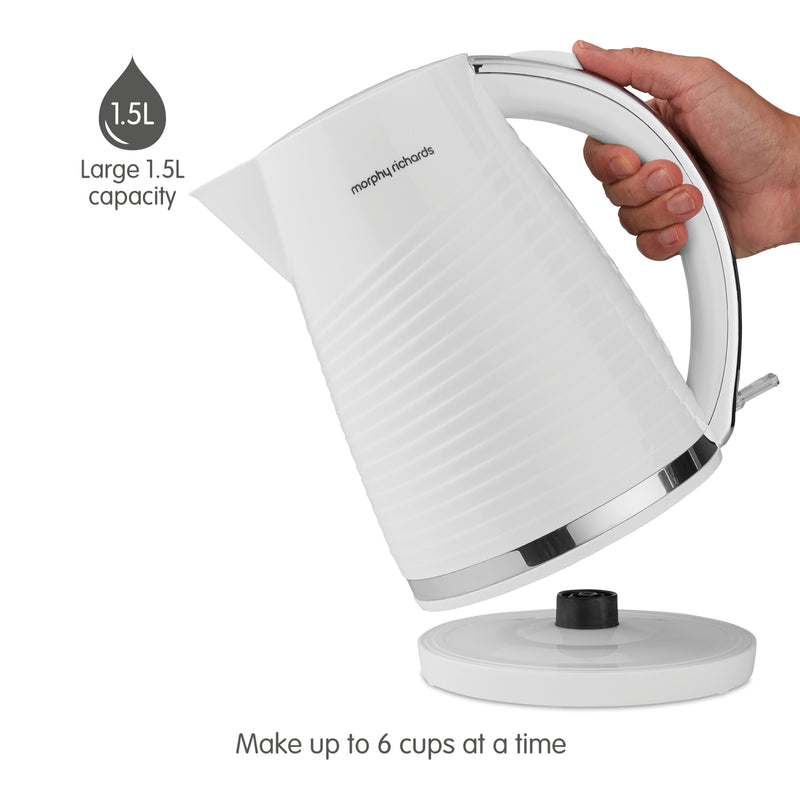 Morphy Richards 108269 Dune, 1.5L, Electric Jug Kettle with Rapid Boil - White