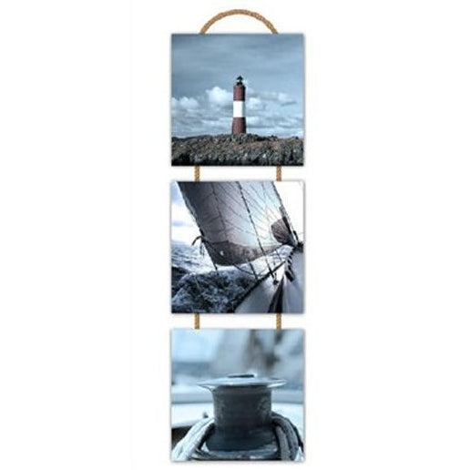 Wooden Wall Art Hanging Drawing Pictures - Nautical Theme