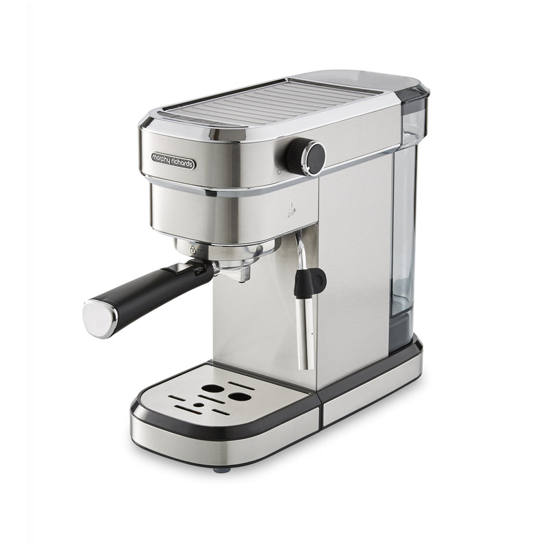 Morphy Richards 172020 Espresso Coffee Machine, 1.1L Capacity - Stainless Steel