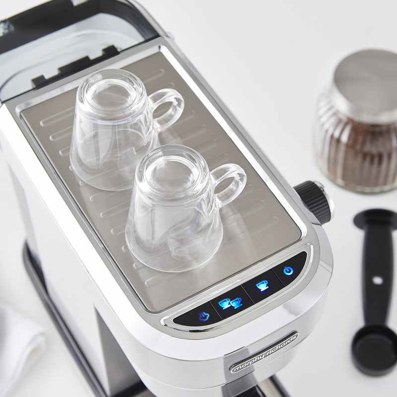 Morphy Richards 172020 Espresso Coffee Machine, 1.1L Capacity - Stainless Steel