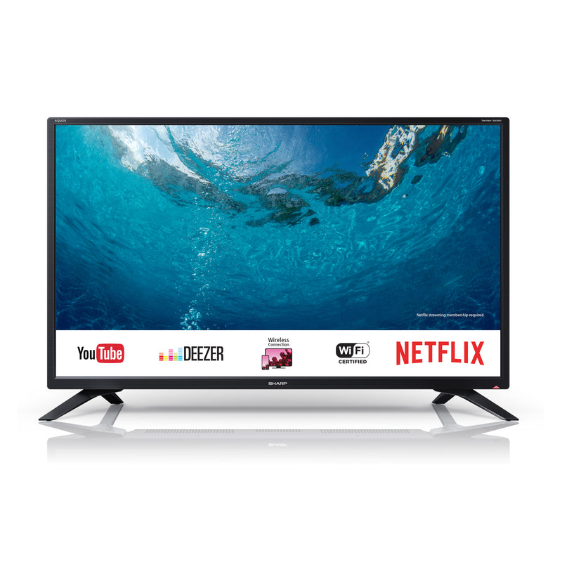 Sharp 1T-C32BC2KH1FB 32" Inch HD Ready Smart LED TV with Freeview HD - Black