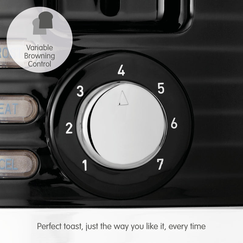 Morphy Richards 220026 Dune 2 Slice Toaster Defrost and Re-Heat Functions, Black