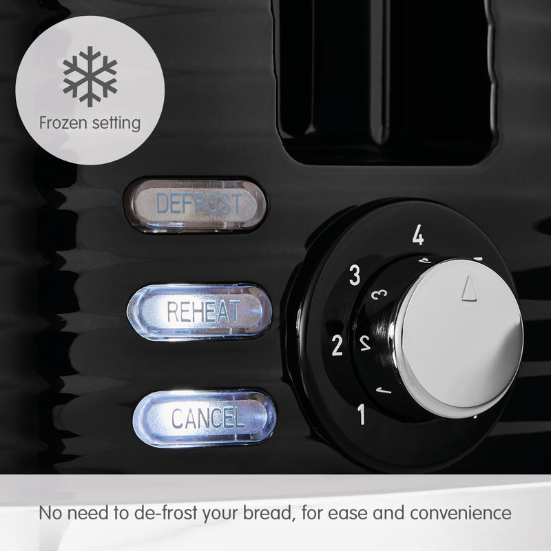 Morphy Richards 220026 Dune 2 Slice Toaster Defrost and Re-Heat Functions, Black