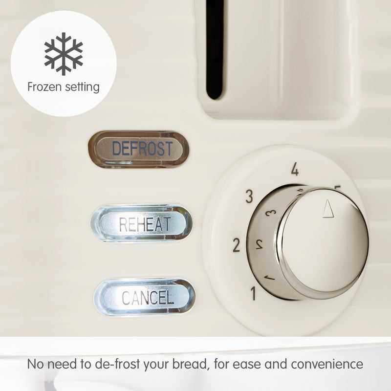 Morphy Richards 220027 Dune 2 Slice Toaster Defrost and Re-Heat Functions, Cream