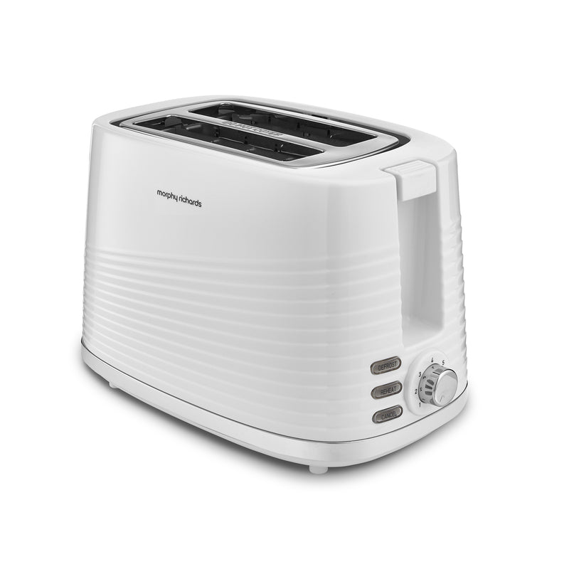 Morphy Richards 220029 Dune 2 Slice Toaster Defrost and Re-Heat Functions, White