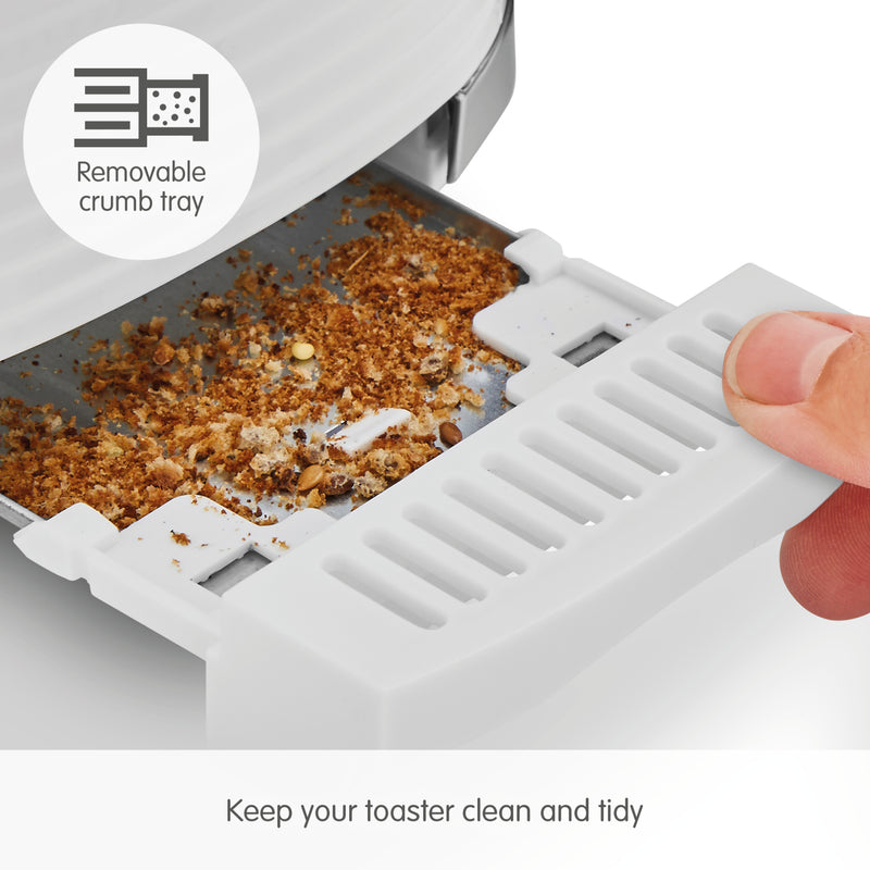 Morphy Richards 220029 Dune 2 Slice Toaster Defrost and Re-Heat Functions, White