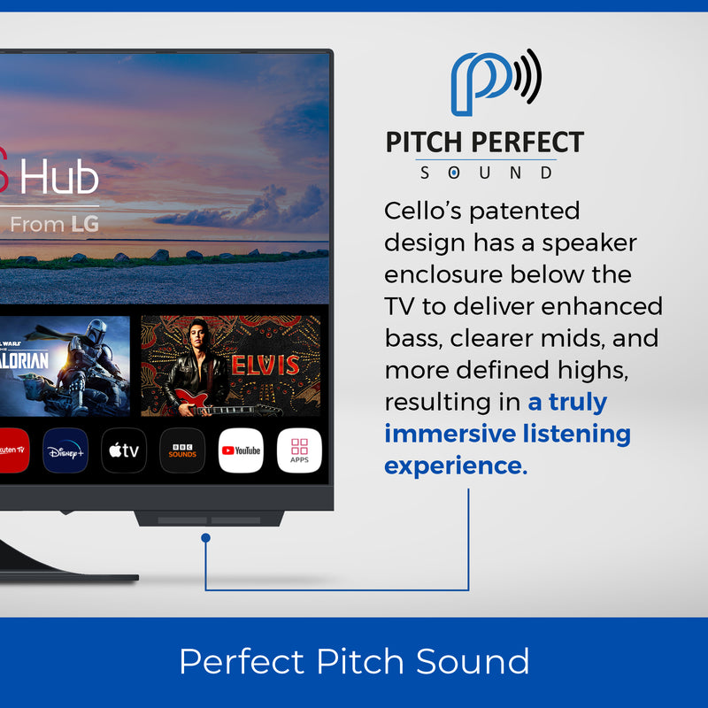 Cello 22″ Smart WebOS Traveller 12-Volt TV with Built-In DVD