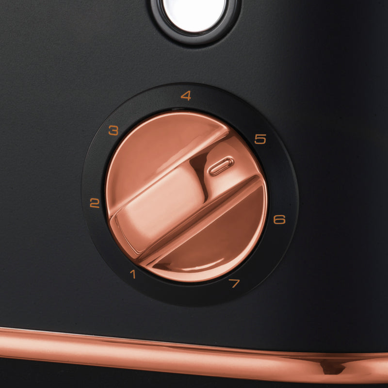 Morphy Richards 240114 Evoke 4 Slice Toaster - Black and Rose Gold