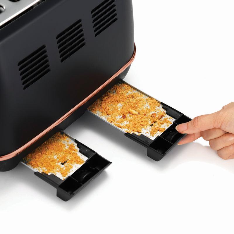 Morphy Richards 240114 Evoke 4 Slice Toaster - Black and Rose Gold