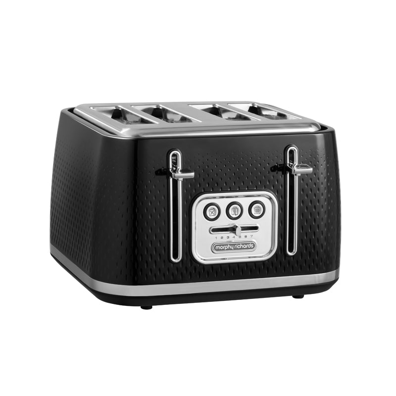 Morphy Richards 243010 Verve 4-Slice Toaster with Illuminated Buttons - Black
