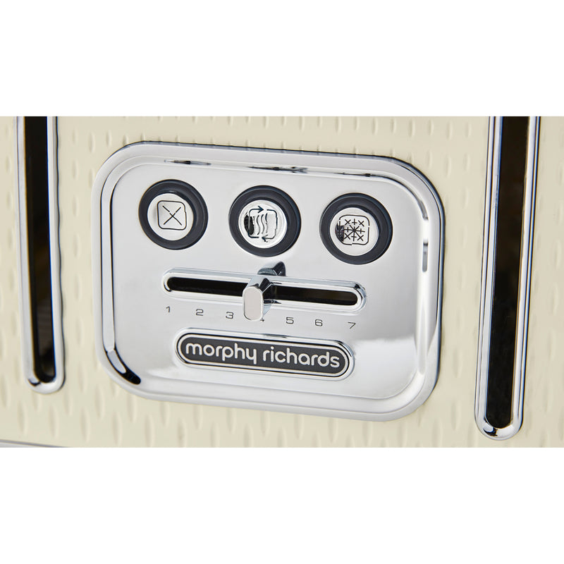 Morphy Richards 243011 Verve 4-Slice Toaster with Illuminated Buttons - Cream