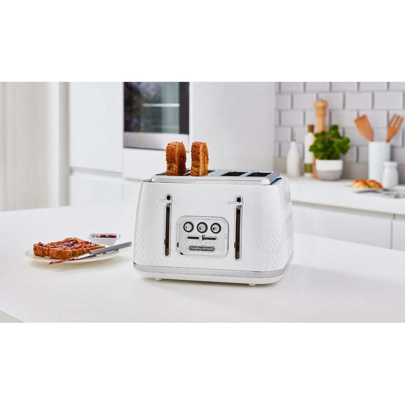 Morphy Richards 243012 Verve 4-Slice Toaster with Illuminated Buttons - White