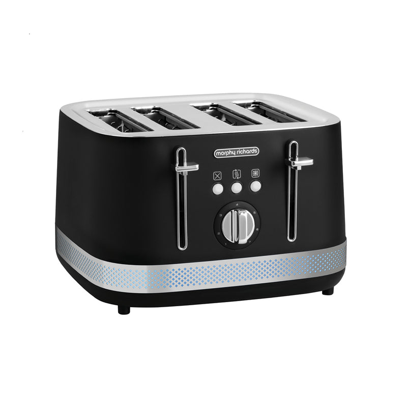 Morphy Richards 248020 Illumination 4 Slice Toaster with Auto Pop Up - Black