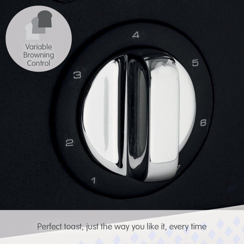 Morphy Richards 248020 Illumination 4 Slice Toaster with Auto Pop Up - Black