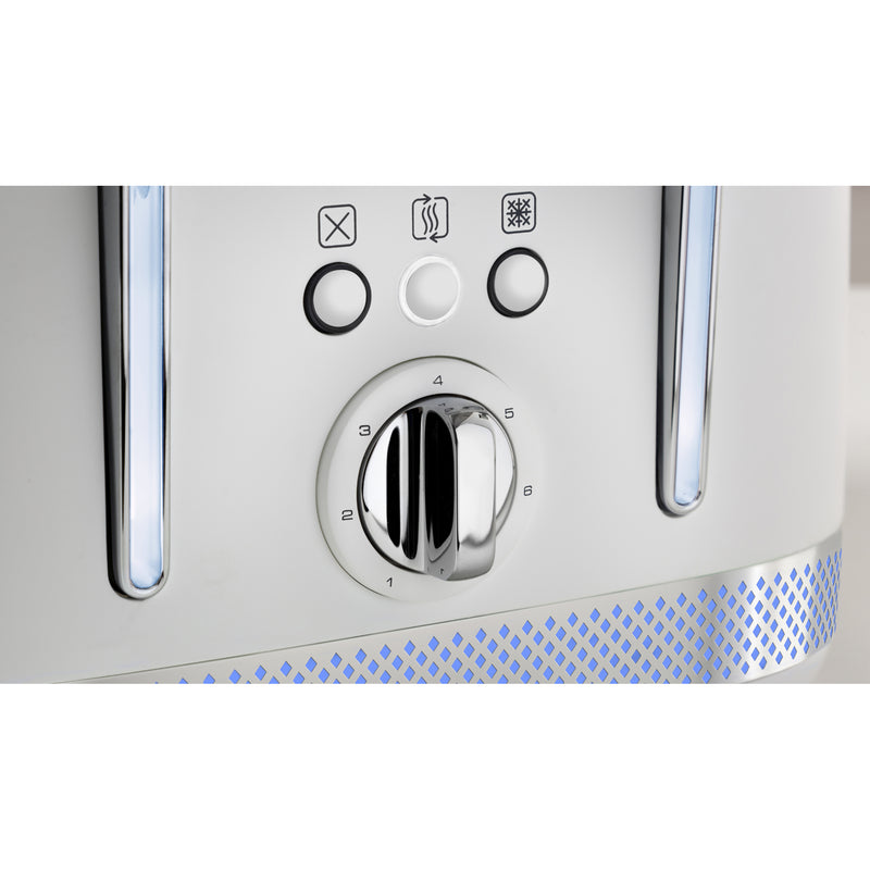Morphy Richards 248021 Illumination 4 Slice Toaster with Auto Pop Up - White