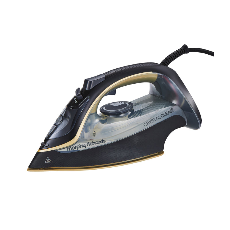 Morphy Richards 300302 Steam Iron with Crystal Clear Water Tank - Black/Gold